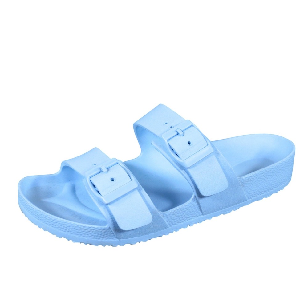 Shade & Shore Neida Womens Slide Sandals Size 8 Beach Pool Casual Light Blue